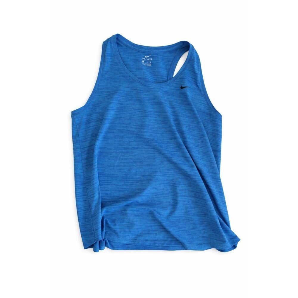 Nike Dri-FIT Tank Top XL Blue Heathered Racerback Athletic